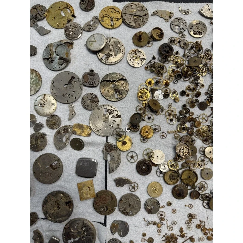 Watch Movement Parts Lot Steampunk Mixed Gears Plates Dials‎ Cases Repair